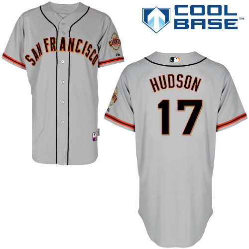 Tim Hudson #17 MLB Jersey-San Francisco Giants Men's Authentic Road 1 Gray Cool Base Baseball Jersey